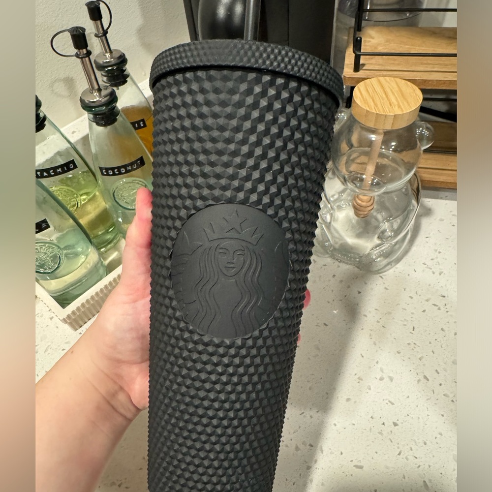 Starbucks matte black studded tumbler